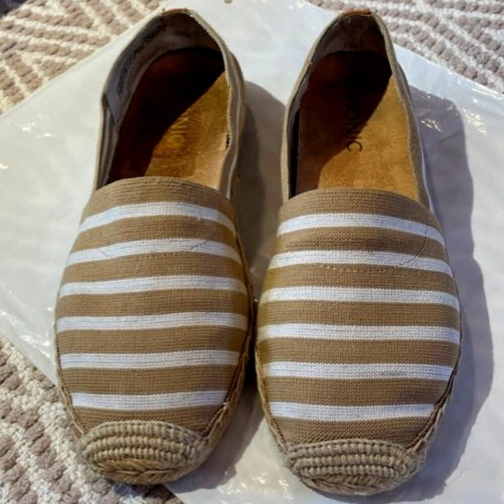 Vionic 356 Valeri Coast Women’s Shoes/Sand Strip Espadrille